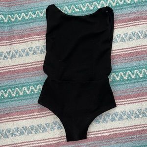 Haight black low back one piece swimsuit